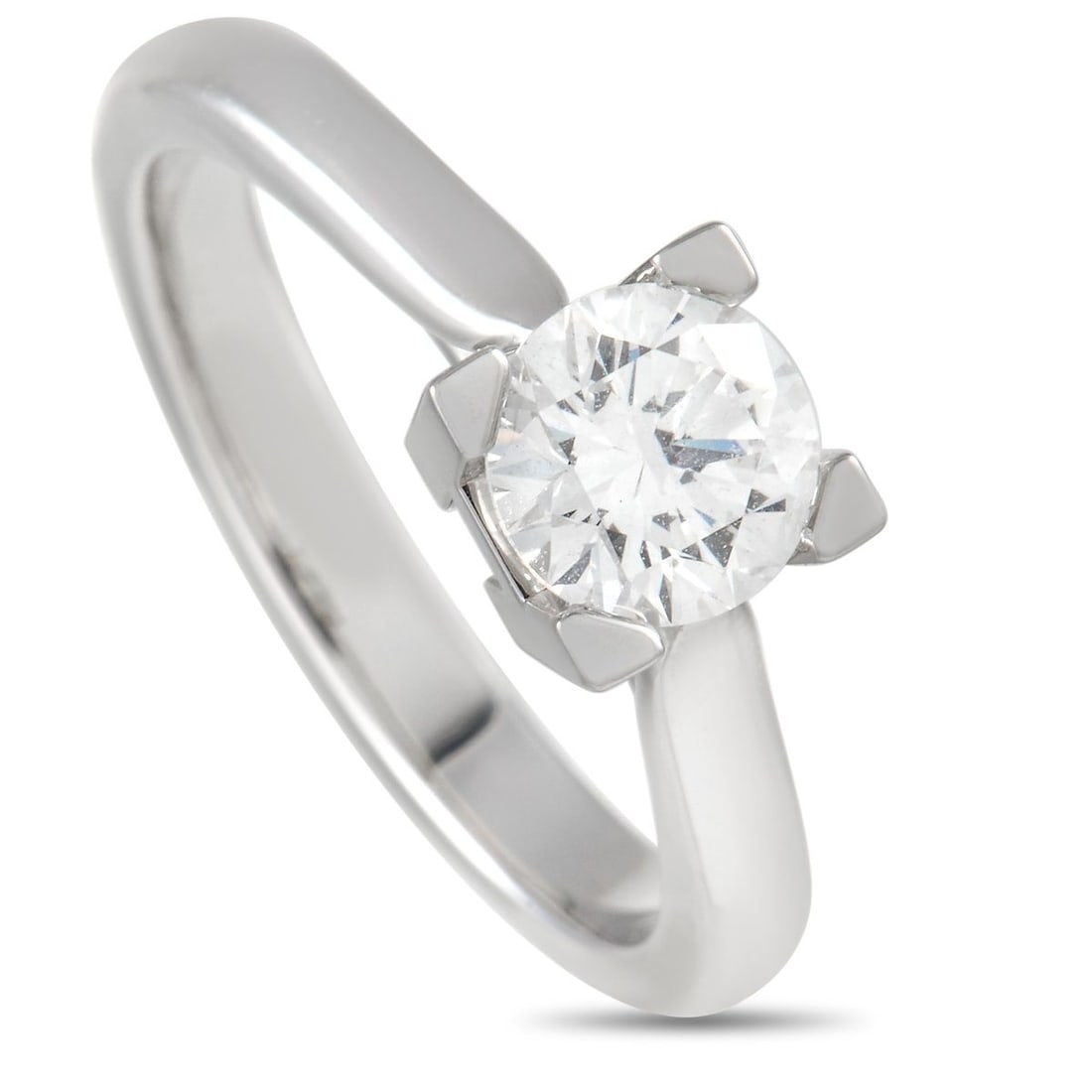 HARRY WINSTON PLATINUM 0.71CT DIAMOND SOLITAIRE ENGAGEMENT RING: One can't deny the exquisite elegance of this diamond engagement ring. The 2mm slender band is fashioned from platinum and topped with a 0.71 ct diamond center stone. The solitary center stone has a c