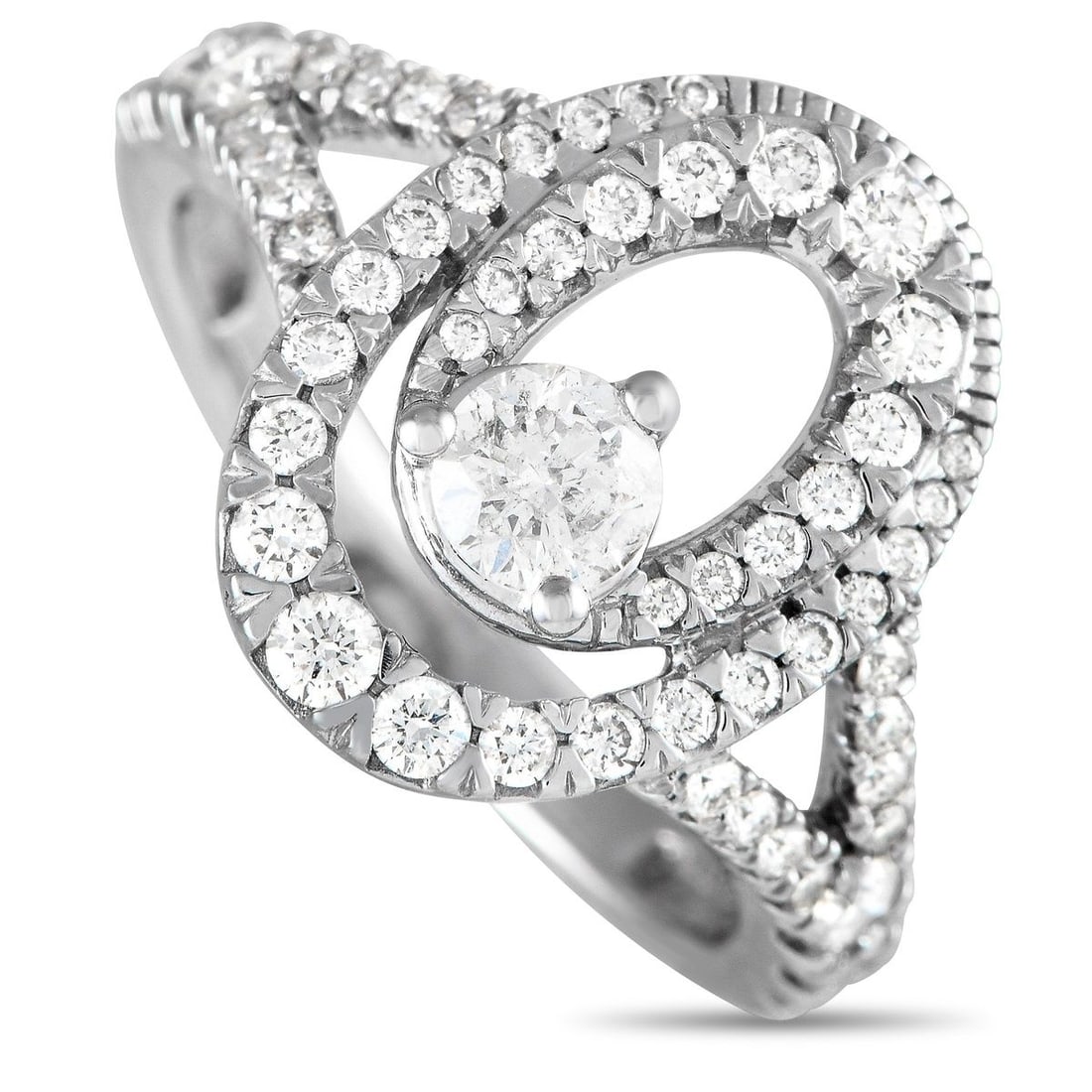 14K WHITE GOLD 1.0CT DIAMOND RING: This dazzling ring will simply never go out of style. Covered in sparkling Diamonds with a total weight of 1.0 carats, this radiant ring also features a uniquely elegant 14K White Gold setting. It fea