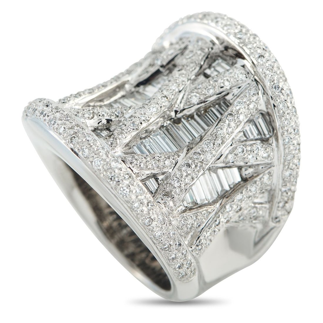 18K WHITE GOLD 5.0CT DIAMOND RING (1 of 4)