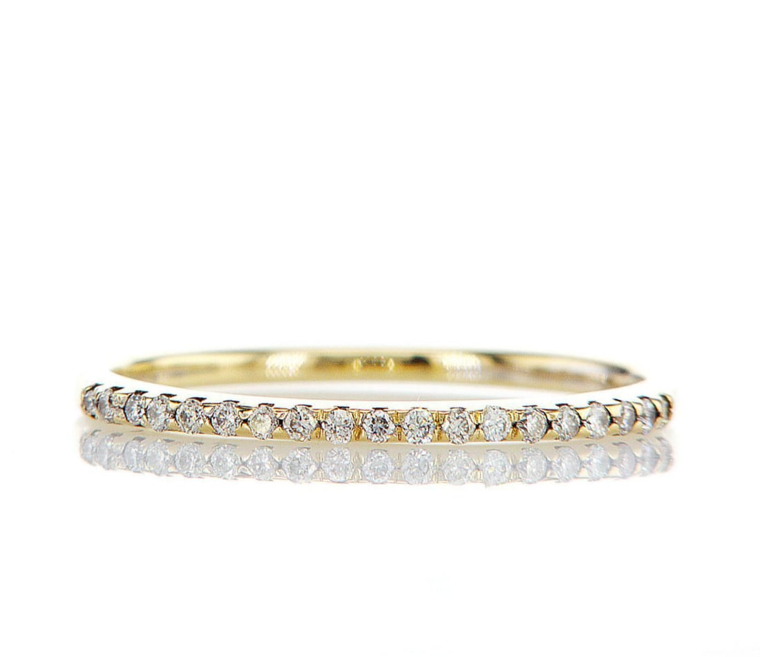 14K Yellow Gold 0.15ctw Ring: Jewelry Description Description: Natural Diamond Ring, 14K Yellow Gold Jewelry Weight: 1.16 Grs Total Diamonds Weight: 0.15 Cts Precious Metal: 14K Yellow Gold Certificate Number: DSL- 4450161728 Appr