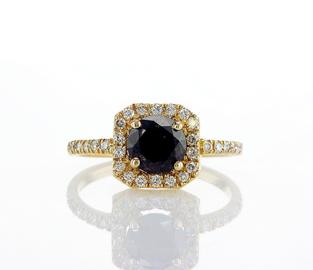 14K Yellow Gold 1.5ctw Ring: Jewelry Description Description: Natural Diamond Ring, 14K Yellow Gold Jewelry Weight: 2.3 Grs Total Diamonds Weight: 1.5 Cts Precious Metal: 14K Yellow Gold Certificate Number: DSL- 4450104321 Apprai