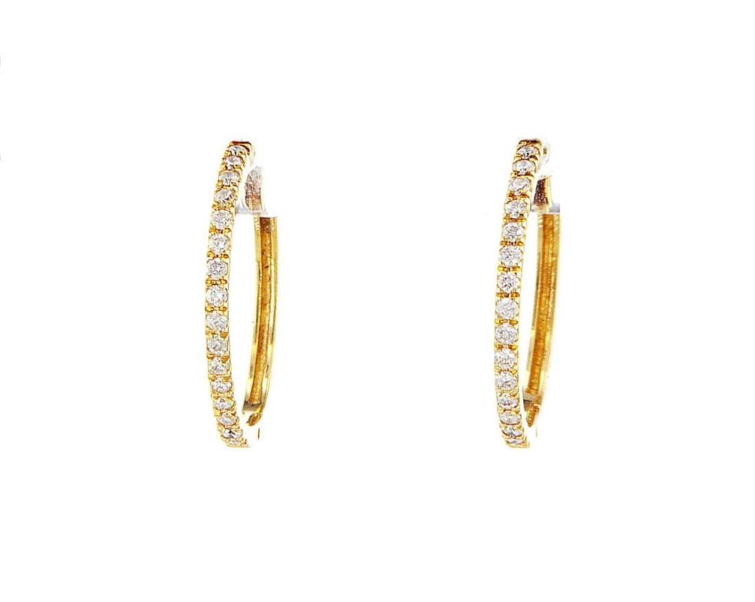 14K Yellow Gold 0.16ctw Earring: Jewelry Description Description: Natural Diamond Earring, 14K Yellow Gold Jewelry Weight: 1.82 Grs Total Diamonds Weight: 0.16 Cts Precious Metal: 14K Yellow Gold Certificate Number: DSL- 4450123928 A