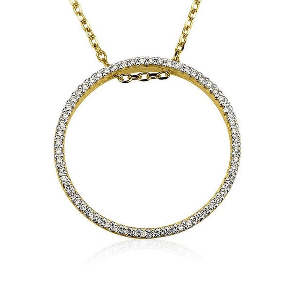 14kt Yellow Gold 0.34ctw Diamond Pendant: One 14k yellow gold pendant Jewelry Weight: 3.8Grs Total Diamonds Weight: 0.34Cts Main Stones Description: Quantity: 58 Cut and shape: Round Carats Weight: 0.34 Clarity: VS Color: F DSL Appraised.