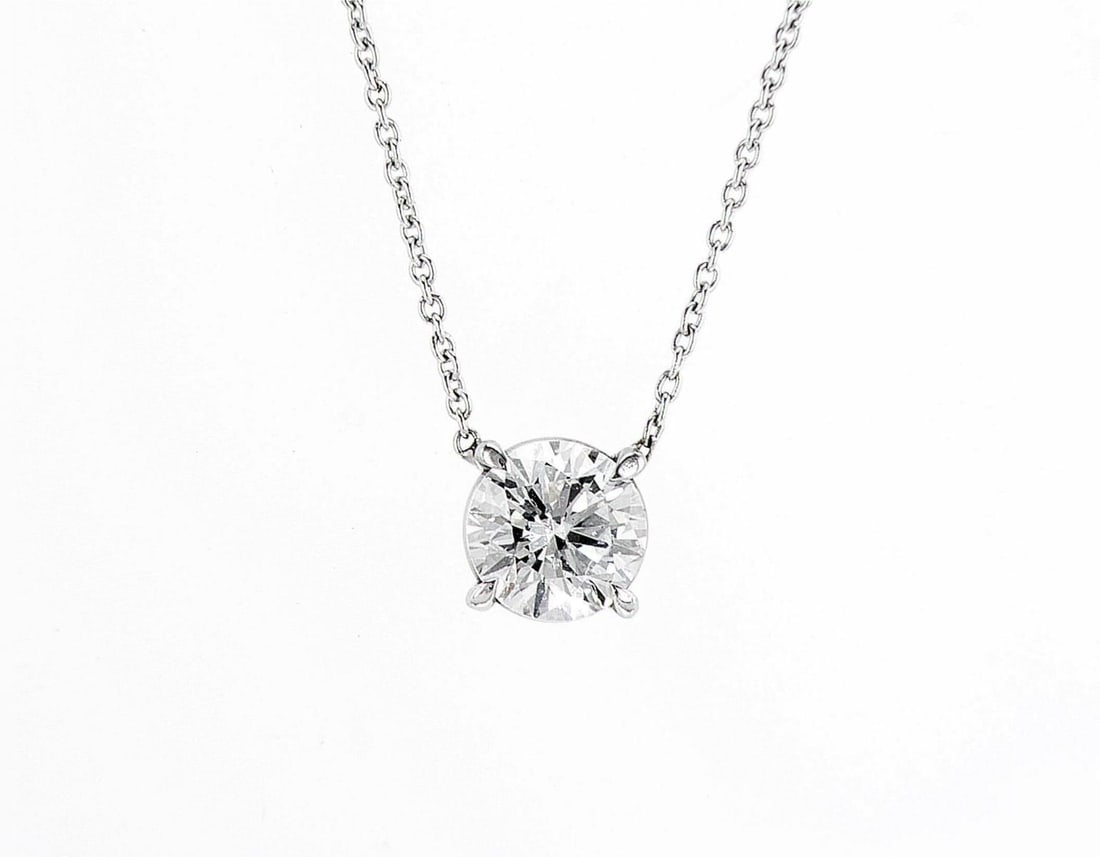 14kt White Gold 0.83ctw Diamond Necklace: Jewelry Description Description: One 14k white gold necklace, set with lab grown diamonds. Jewelry Weight: 1.76 Grs Total Diamonds Weight: 0.83 Cts Precious Metal: 14kt White Gold Certificate Number: