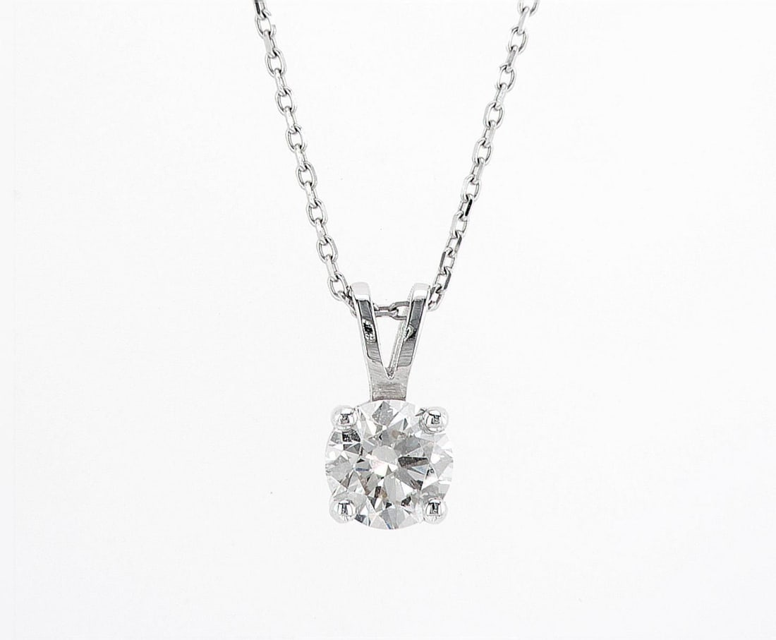 14kt White Gold 1.06ctw Diamond Necklace: Jewelry Description Description: One 14k white gold necklace, set with lab grown diamonds. Jewelry Weight: 2.4 Grs Total Diamonds Weight: 1.06 Cts Precious Metal: 14kt White Gold Certificate Number: D