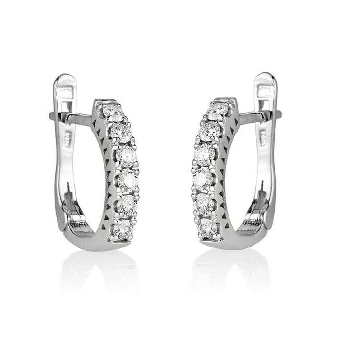 14kt White Gold 0.76ctw Diamond Earrings (1 of 1)