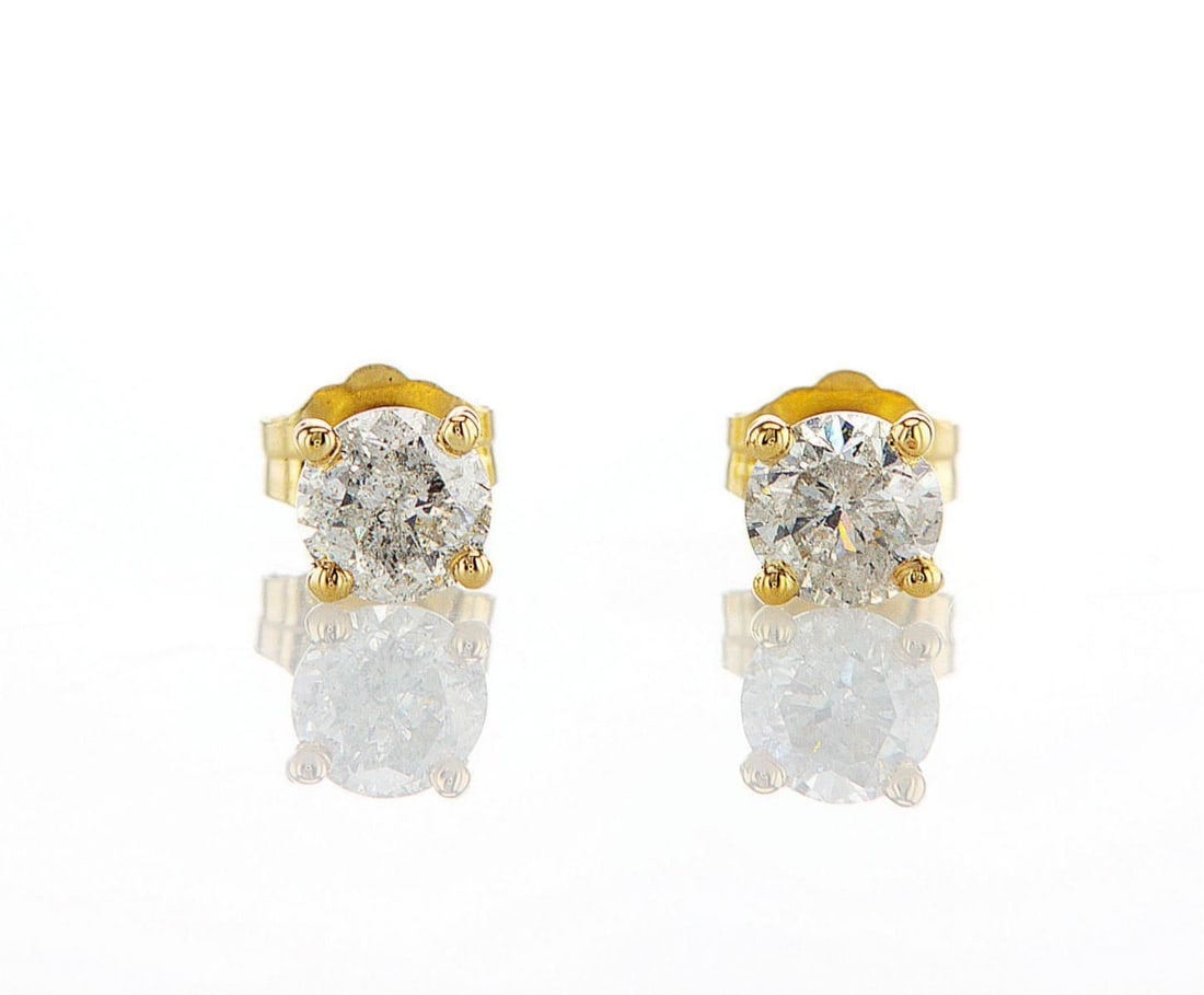 14kt Yellow Gold 1.02ctw Diamond Earrings (1 of 1)