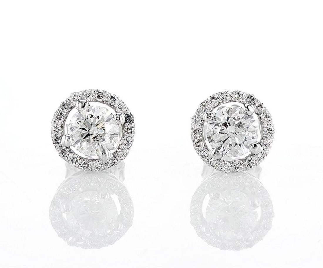 14kt White Gold 2.43ctw Diamond Earrings: Jewelry Description Description: One pair of 14k white gold earrings, set with natural diamonds. Jewelry Weight: 3.35 Grs Total Diamonds Weight: 2.43 Cts Precious Metal: 14kt White Gold Certificate Nu