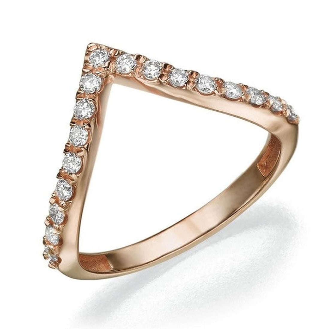 14kt Rose Gold 0.5ctw Diamond Ring: One 14k rose gold ring, set with natural diamond. Jewelry Weight: 2Grs Total Diamonds Weight: 0.5Cts Main Stones Description: Quantity: 17 Cut and shape: Round Carats Weight: 0.5 Clarity: VS Color: F 
