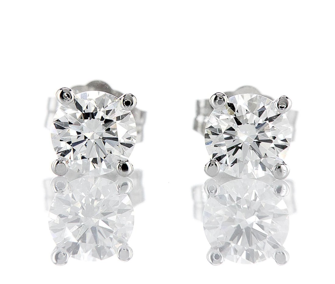 14kt White Gold 1ctw Diamond Earrings (1 of 4)