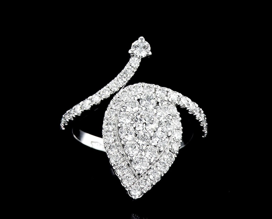 14kt White Gold 1.65ctw Diamond Ring: One 14k white gold ring (585 stamped), set with lab grown diamonds. Jewelry Weight: 5.44Grs Total Diamonds Weight: 1.65Cts Main Stones Description: Cut and shape: Round Brilliant Carats Weight: 1.65 C