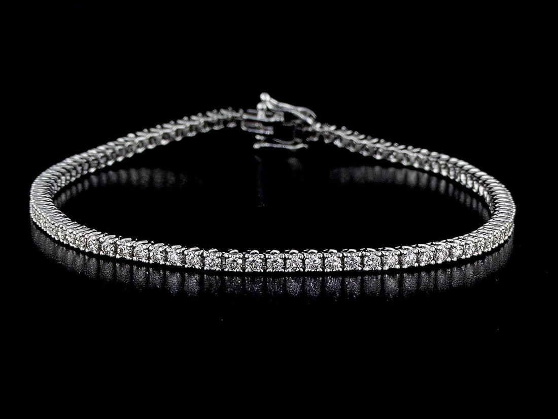 14kt White Gold 1.61ctw Diamond Tennis Bracelet (1 of 2)