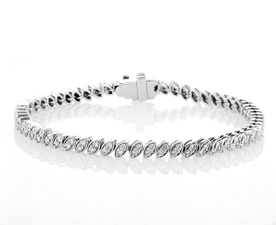14K White Gold 1.75ctw Bracelet (1 of 2)