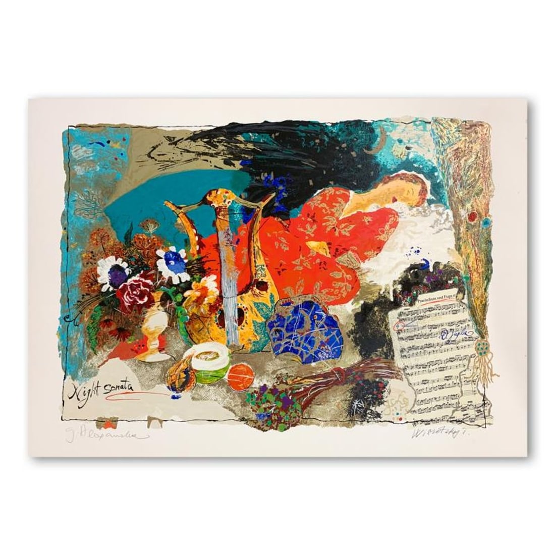 Alexander Galtchansky (1959-2008) and Tanya Wissotzky (1959-2006), Hand Signed Limited Edition: This is a limited edition serigraph on deckle edged paper by Alexander Galtchansky (1959-2008) and Tanya Wissotzky (1959-2006). It is numbered and hand signed and includes a letter of authenticity. Me
