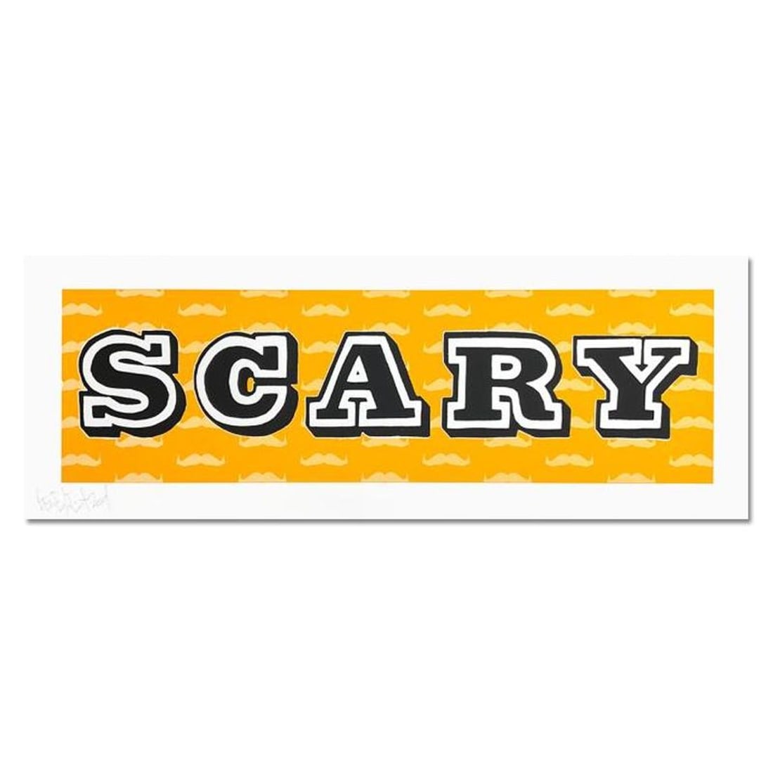 Ben Eine, "Scary" Limited Edition Screen Print, Numbered and Hand Signed with Letter of (1 of 2)