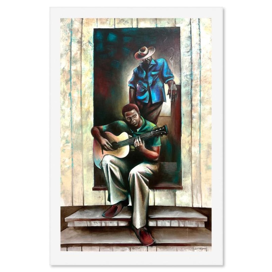 Danny Broadway, "Kat Daddy Blues" Limited Edition Printer's Proof Serigraph, Numbered and Hand: Kat Daddy Blues is a limited edition printer's proof serigraph on paper by Danny Broadway, numbered and hand signed by the artist. Includes Letter of Authenticity. Measures approx. 42" x 29" (border),