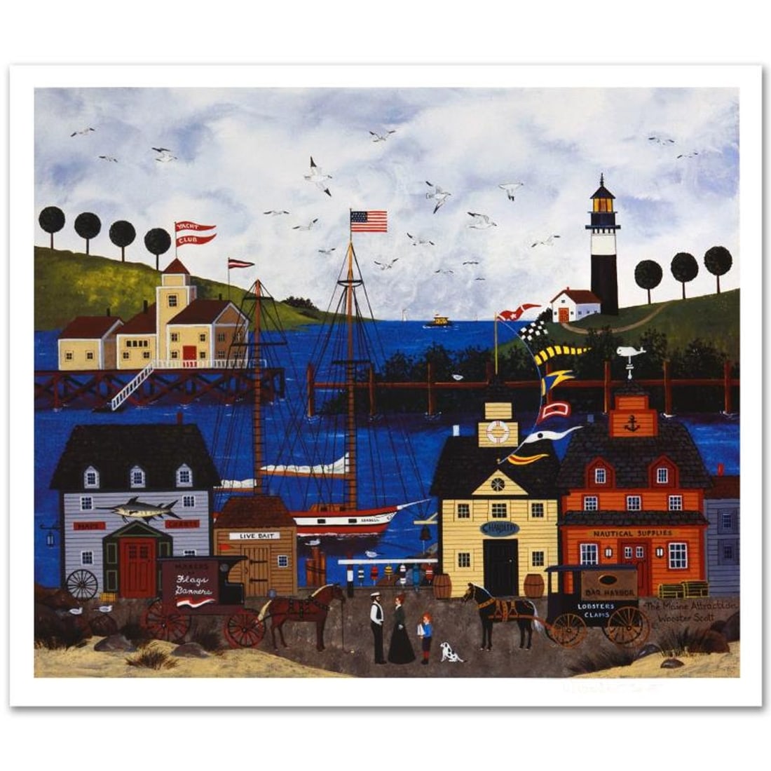 Jane Wooster Scott, "The Maine Attraction" Hand Signed Limited Edition Lithograph with Letter of