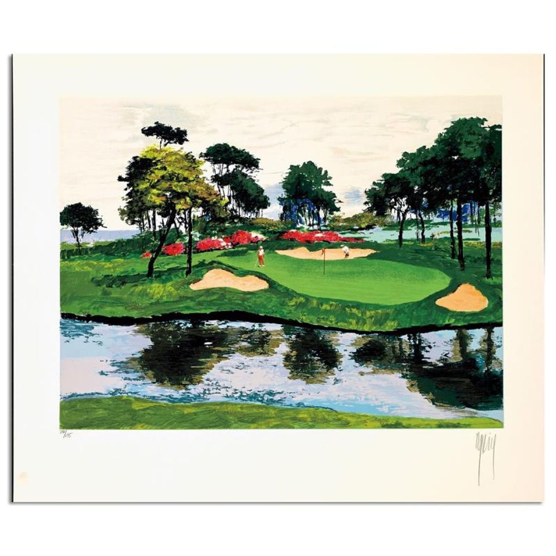 Mark King (1931-2014), "Myrtle Beach Dunes Golf" Hand Signed Limited Edition Serigraph with Letter: Myrtle Beach Dunes Golf is a limited edition serigraph on paper by Mark King (1931-2014). Hand signed and numbered, this piece comes with a letter of authenticity and measures approximately 15" x 20" 