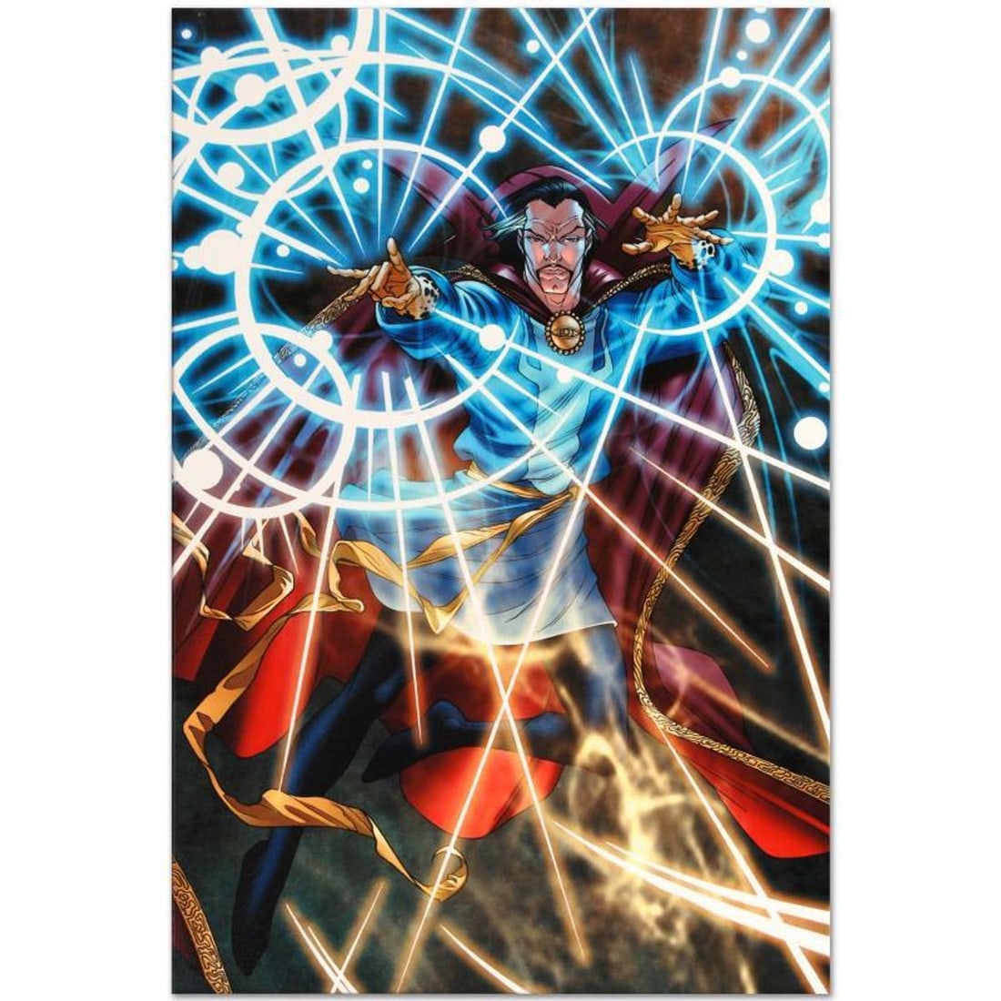 Marvel Comics "Marvel Adventures: Super Heroes #5" Numbered Limited Edition Giclee on Canvas by: A piece of comic book history, this limited edition, from original art by Roger Cruz, depicts an amazing Dr. Strange in action. Cruz started his professional career as a letterer for a Brazilian publi
