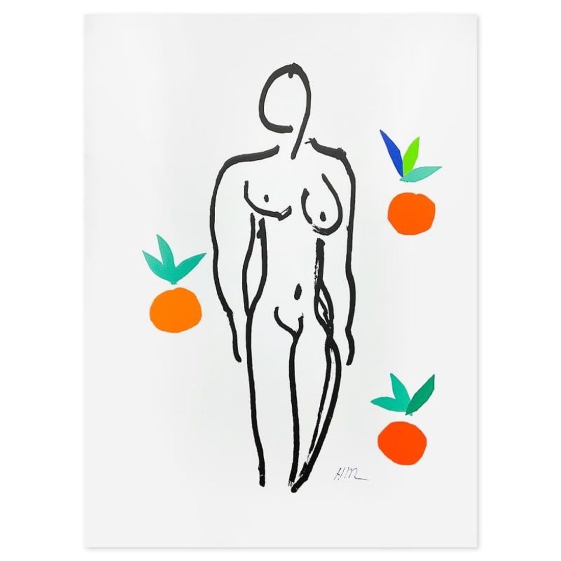 Henri Matisse 1869-1954 (After), "Le Nu aux oranges" Limited Edition Lithograph with Certificate of