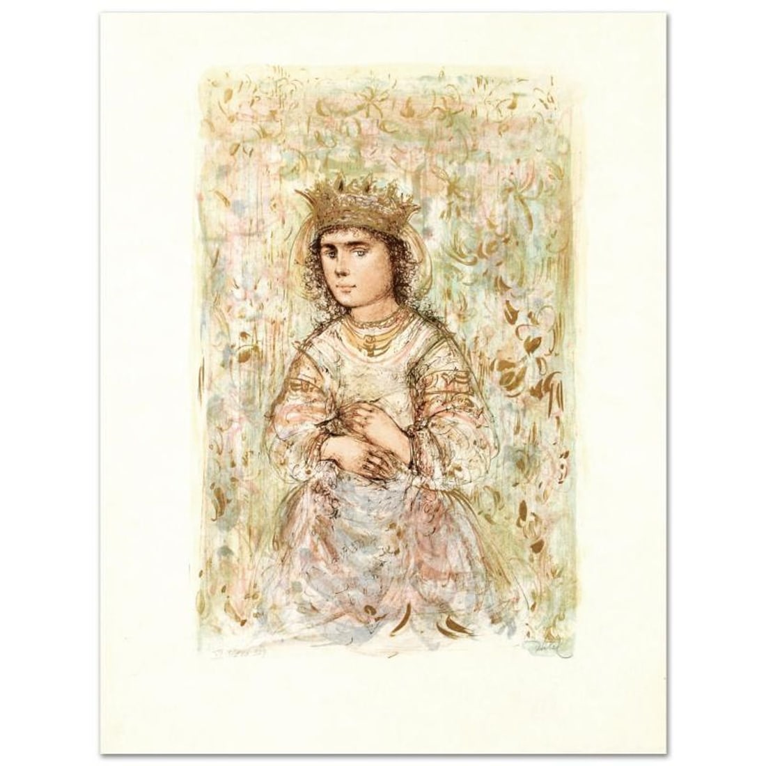 Zorina Limited Edition Lithograph by Edna Hibel (1917-2014), Numbered and Hand Signed with