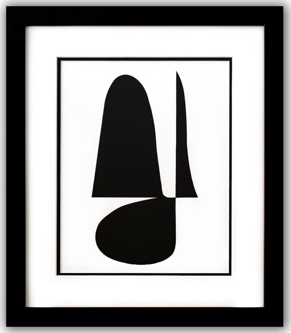 Victor Vasarely- Heliogravure Print "Untitled": Artist: Victor Vasarely. Medium: Heliogravure Print. Title: Untitled. Size: 14" x 11". Measures approx. 21" x 18" (framed). Additional: Custom Framed. Reference#: 21422.