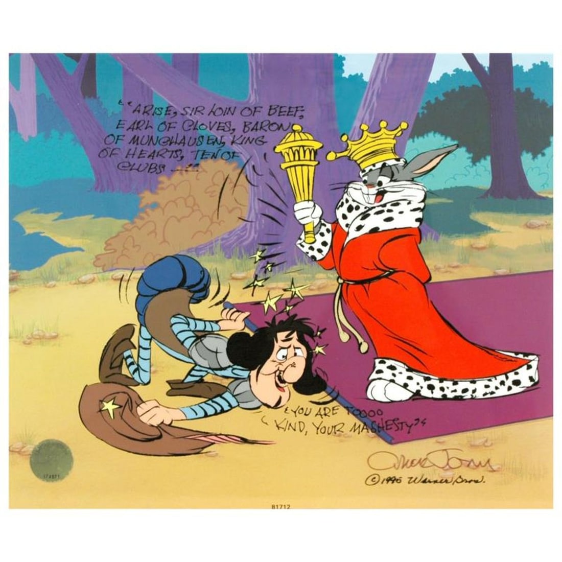 Sir Loin of Beef Limited Edition Animation Cel with Hand Painted Color by Chuck Jones (1912-2002).