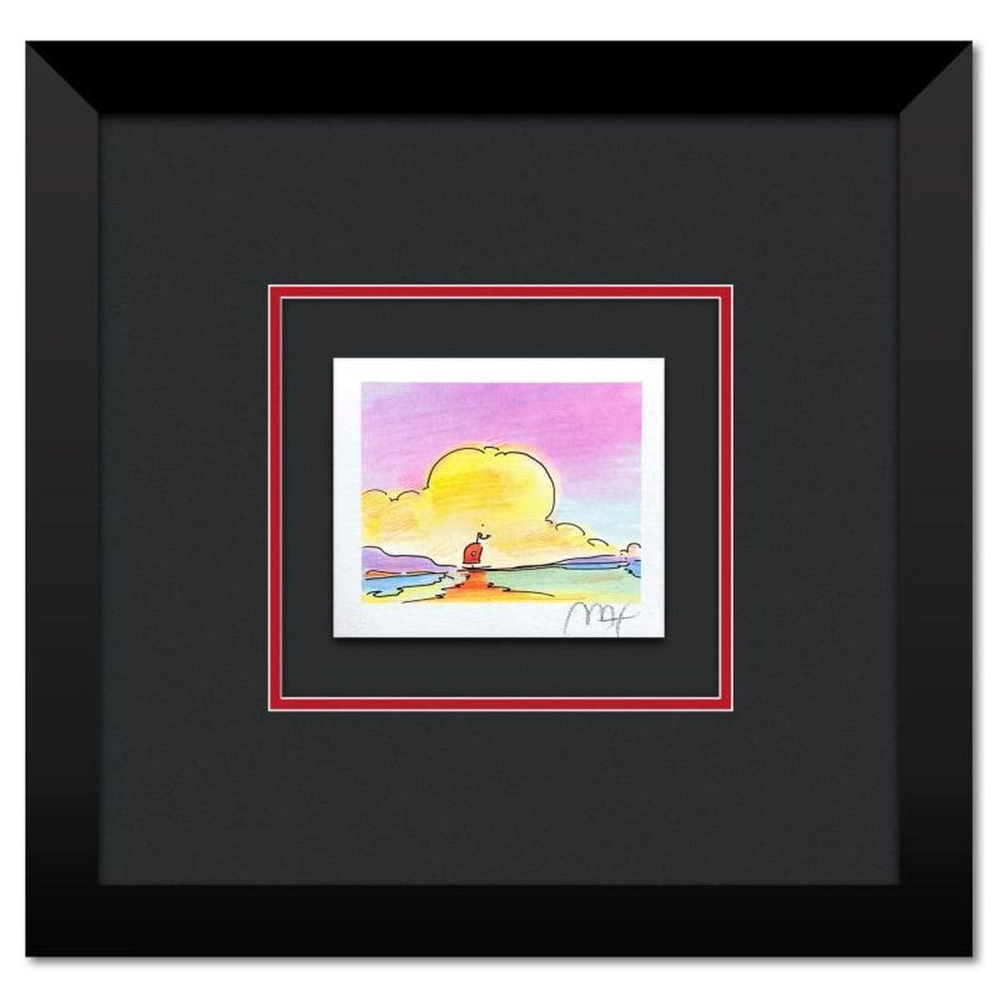 Peter Max, "Sailboat on the Horizon" Framed Limited Edition Lithograph, Numbered and Hand Signed (1 of 2)