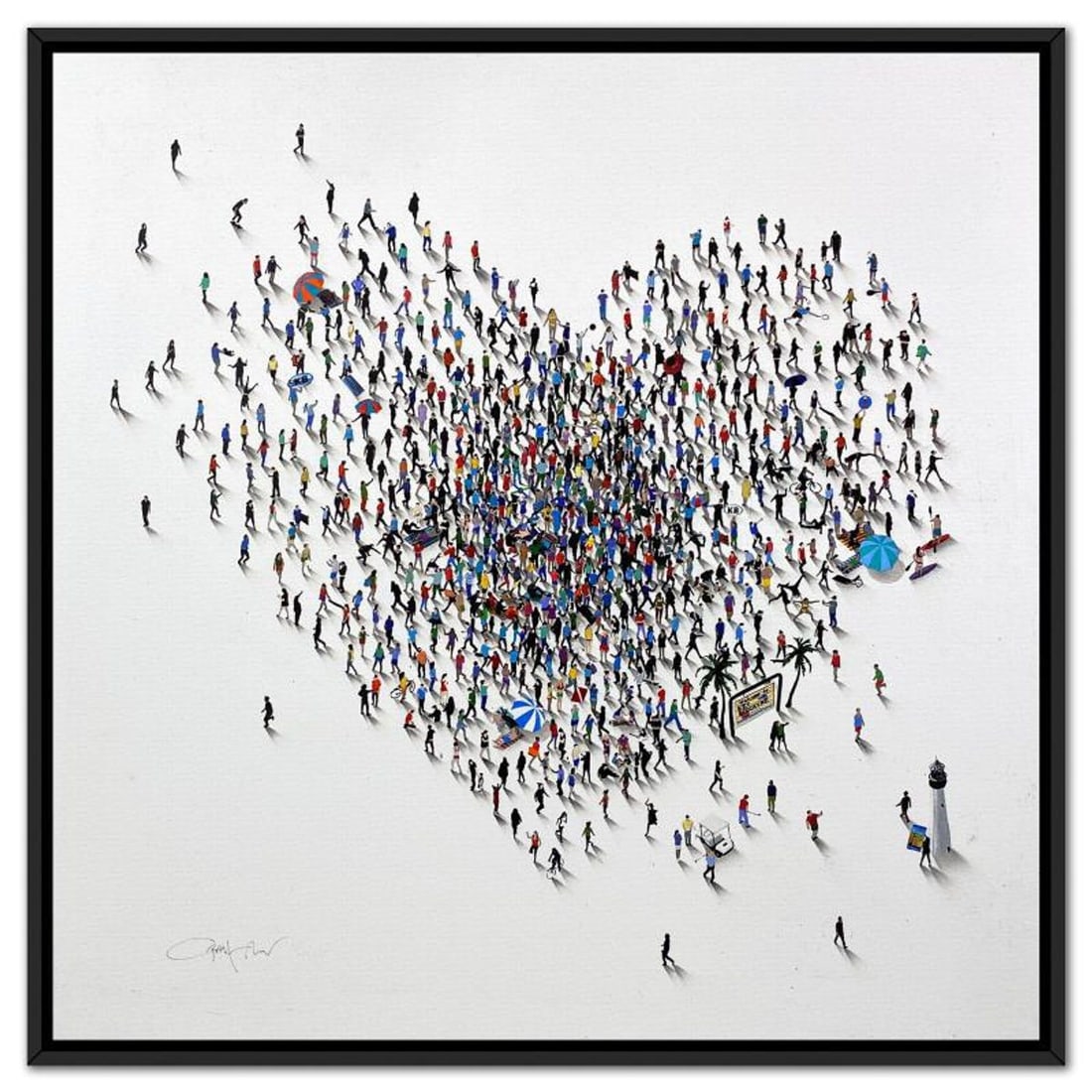Craig Alan, "Populus: Coastal Crush" Framed, Hand Signed Limited Edition Canvas with Letter of (1 of 1)