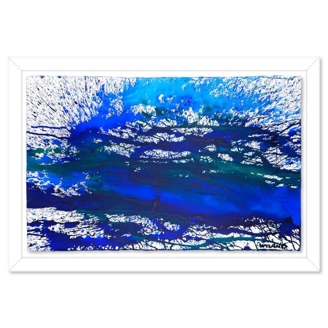 Wyland- Original Watercolor Painting on Deckle Edge Paper "Untitled": Artist: Wyland. Medium: Original Watercolor Painting on Deckle Edge Paper. Title: Untitled. Size: 26" x 40". Measures approx. 33.5" x 48" (framed). Signature: Hand signed. Certificate of Authenticity: