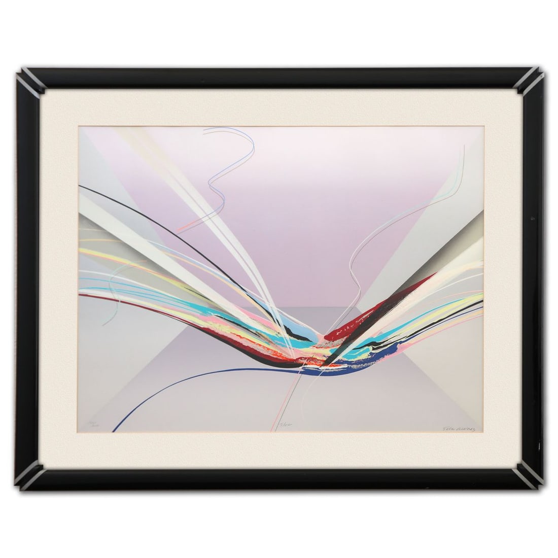 Elba Alvarez- Serigraph "Flow": Artist: Elba Alvarez. Medium: Serigraph. Title: Flow. Size: 21" x 27". Measures approx. 30" x 36" (framed). Signature: Hand Signed and numbered. Additional: 184/200. Reference#: 26385.