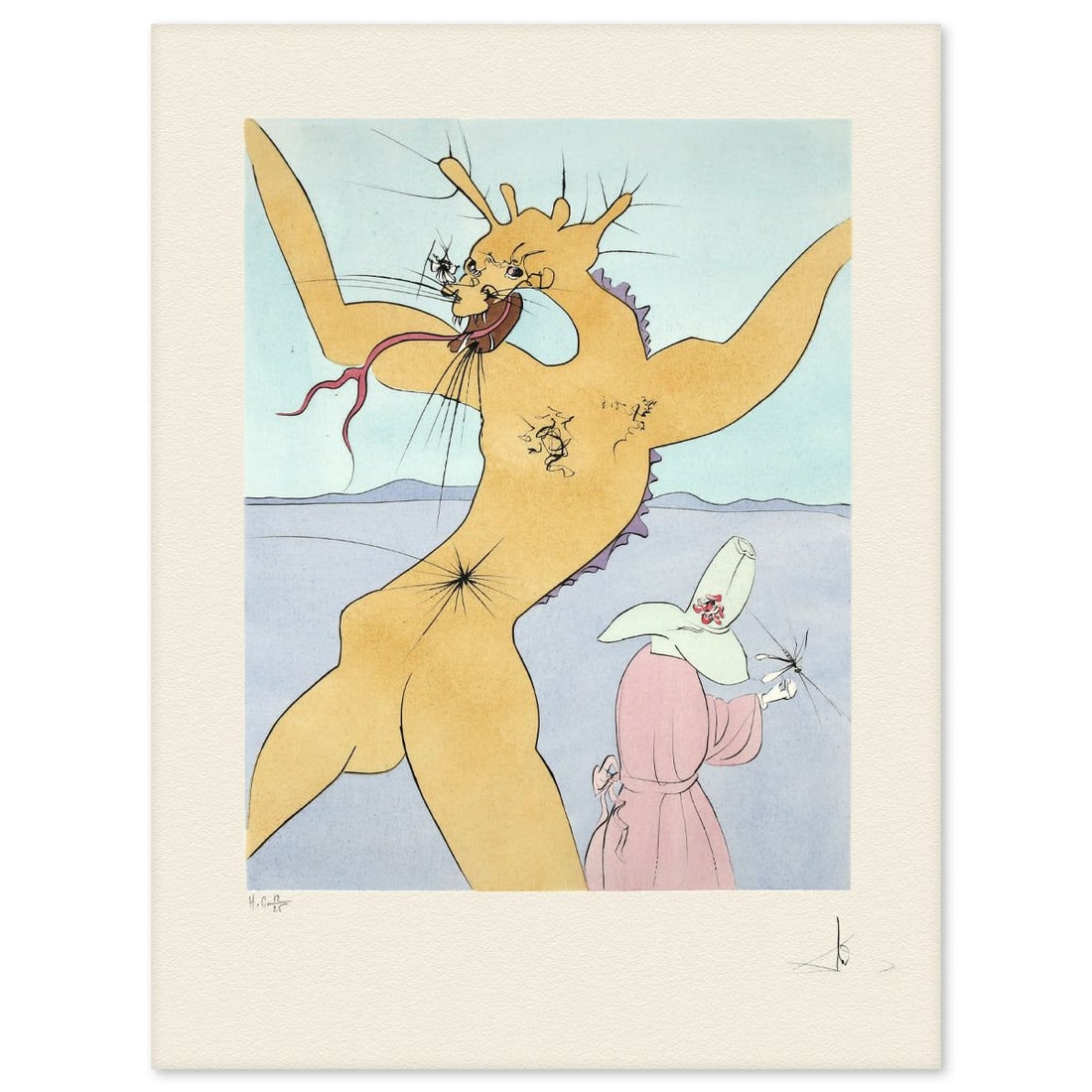 Salvador Dali- Etching "Shunboshi Little One-Inch"