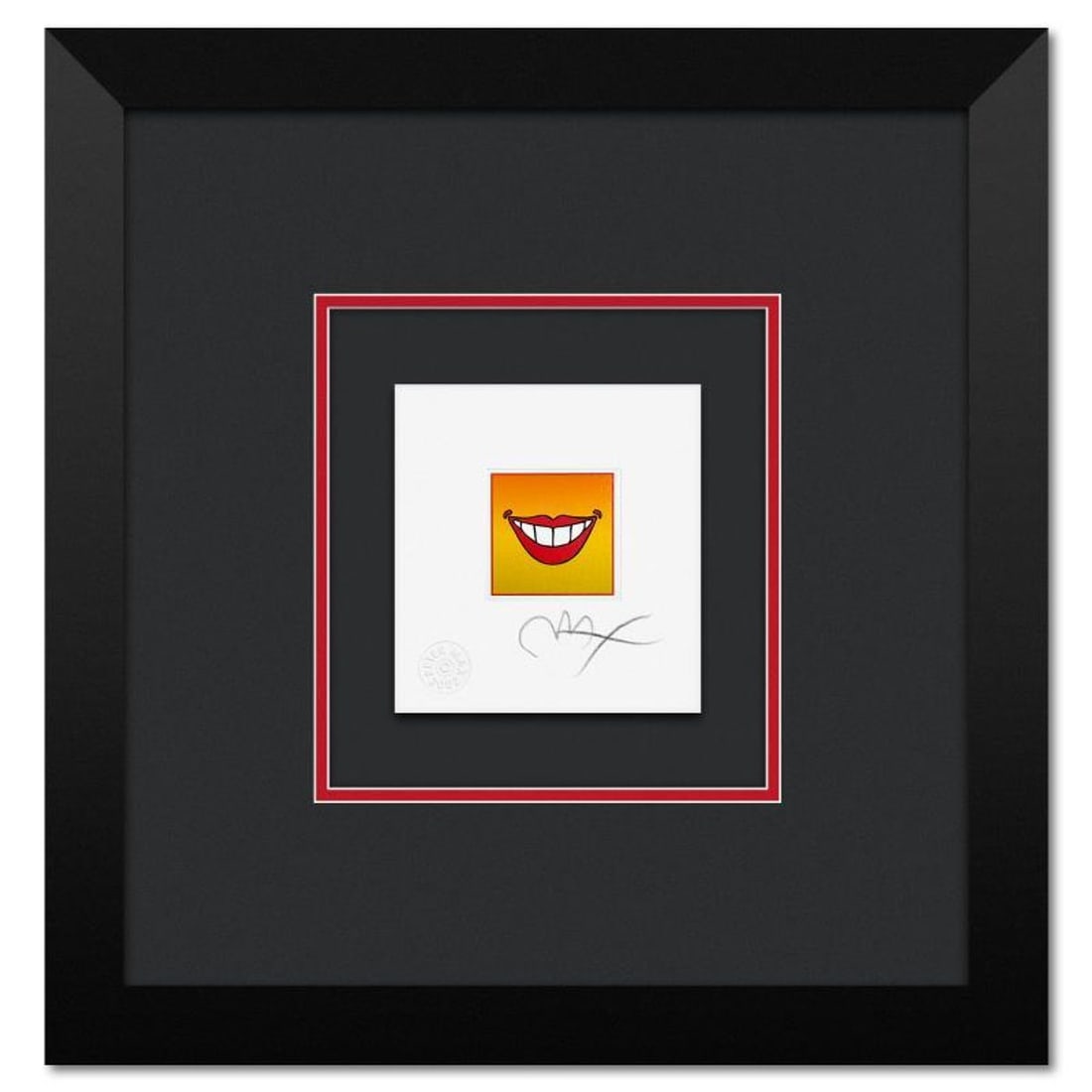 Peter Max, "Smile" Framed Limited Edition Lithograph, Numbered and Hand Signed with Certificate of (1 of 2)