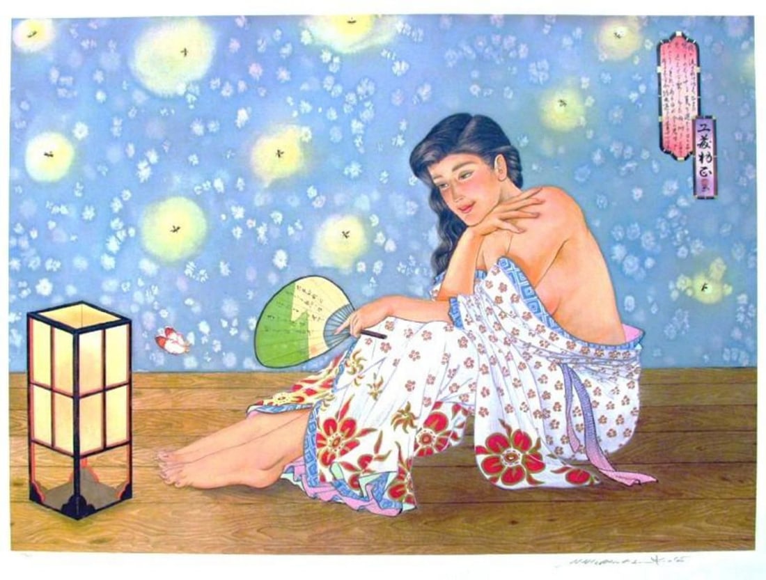 Muramasa Kudo- Serigraph on Paper: Artist: Muramasa Kudo. Medium: Serigraph on Paper. Size: 24" x 36". Signature: Hand signed and numbered. Reference#: 24988.