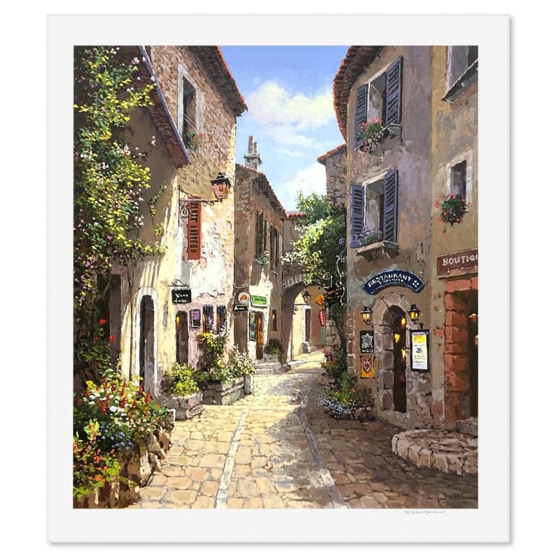 Sam Park, "Morning in Provence" Limited Edition Printer's Proof Serigraph, Numbered and Hand Signed: Morning in Provence is a limited edition printer's proof serigraph on paper by Sam Park, numbered and and hand signed by the artist. Includes Letter of Authenticity. Measures approx. 40.5" x 35" (bord