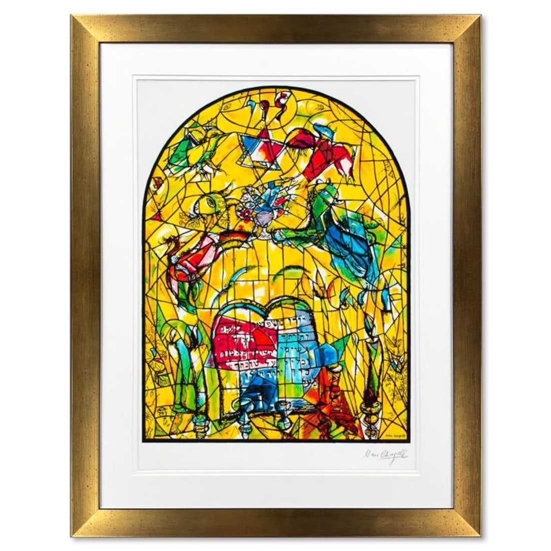 Marc Chagall (1887-1985), "Levi" Framed Limited Edition Serigraph with Letter of Authenticity.: Levi is a framed limited edition serigraph on paper by Marc Chagall (1887-1985). Authorized by the Chagall Estate and ADAGP Paris , the piece is plate signed and comes with a letter of authenticity. M