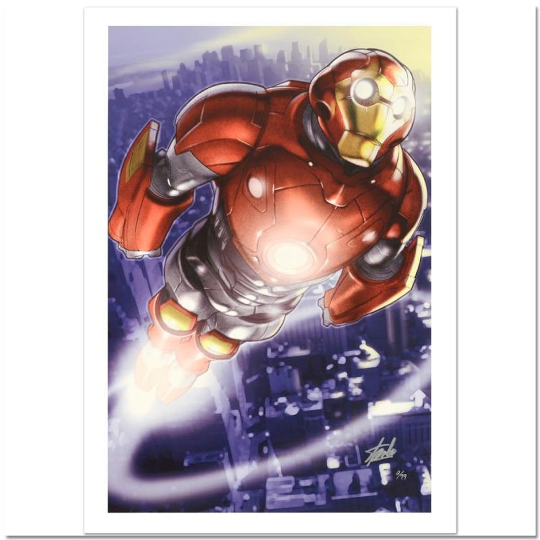 Stan Lee Signed, Marvel Comics "Ultimate Iron Man II #3" Limited Edition Canvas 1/99 with
