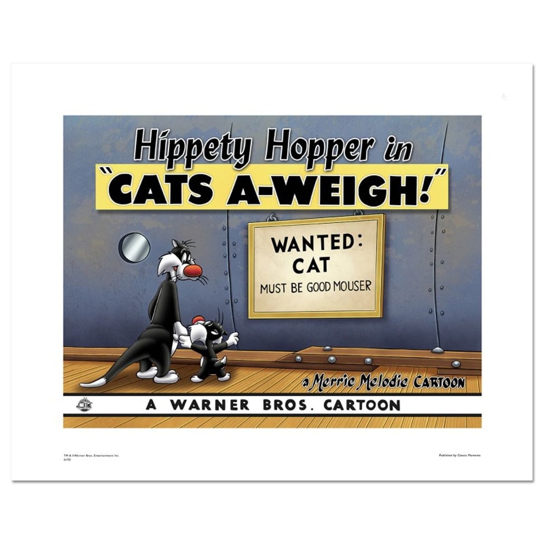 Cats-A-Weigh (Wanted Cat) Numbered Limited Edition Giclee from Warner Bros. with Certificate of