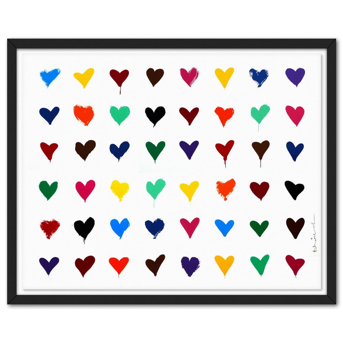Mr Brainwash- Silkcreen on Paper "All You Need Is He[Art], 2022": Artist: Mr Brainwash. Medium: Silkcreen on Paper. Title: All You Need Is He[Art], 2022. Size: 38" x 50". Measures approx. 43" x 55" (framed). Signature: Hand signed and numbered. Certificate of Authen