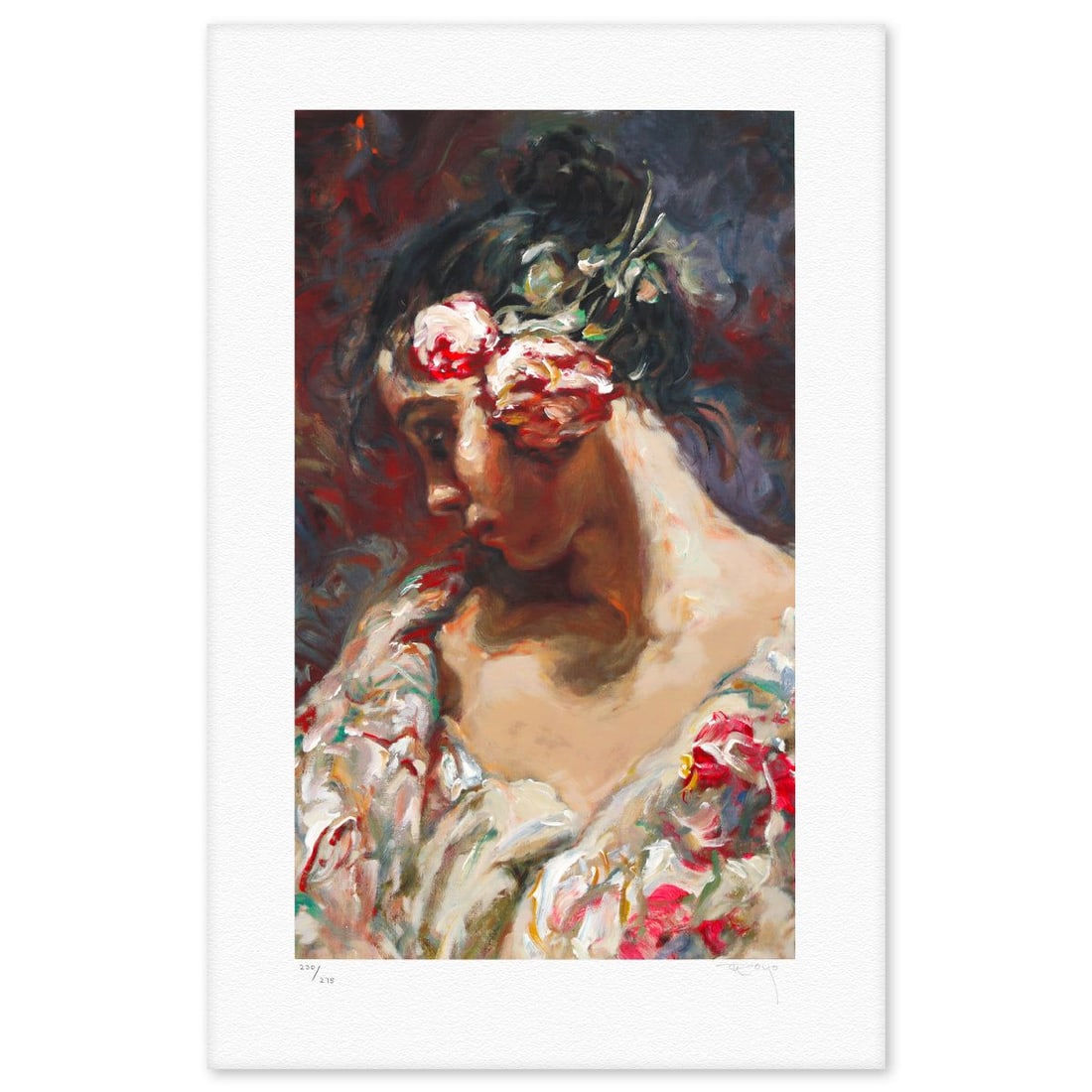 Royo- Serigraph "Adolescencia": Artist: Royo. Medium: Serigraph. Title: Adolescencia. Size: 23" x 15". Signature: Hand signed and numbered. Reference#: 74822.