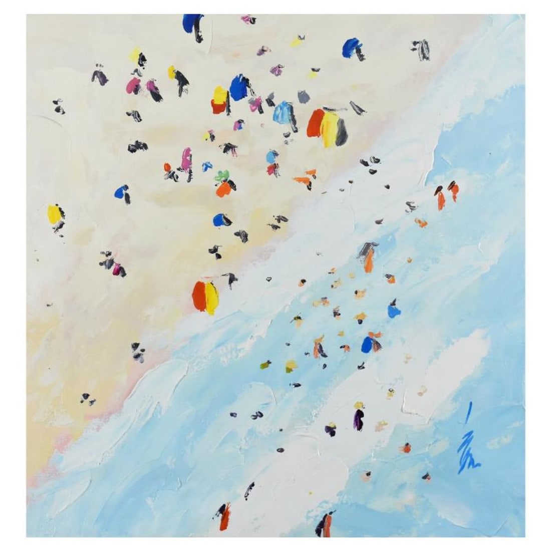 Inam, Original Oil Painting on Canvas (36" x 36"), Hand Signed with Letter of Authenticity.