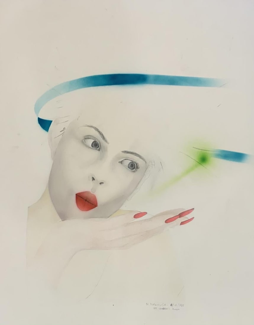 M. Szaniawski- Airbrush on paper: Artist: M. Szaniawski. Medium: Airbrush on paper. Size: 14" x 20". Signature: Signed. Reference#: 25084.