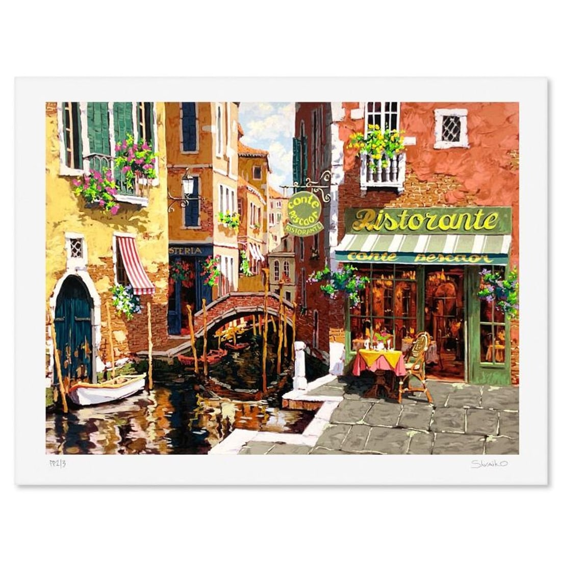 Viktor Shvaiko, Limited Edition Printer's Proof Serigraph, Numbered and Hand Signed with Letter of: This is a limited edition printer's proof serigraph on paper by Viktor Shvaiko, numbered and hand signed by the artist. Includes Letter of Authenticity. Measures approx. 21" x 27.5" (border), 18" x 24