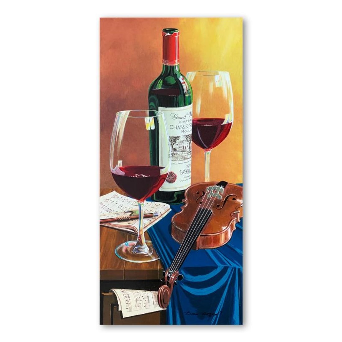 Dima Gorban, "Concert for Two" Hand Signed Limited Edition Serigraph on Paper with Letter of: Concert For Two is a limited edition serigraph on paper by Dima Gorban. It is numbered and hand signed and includes a letter of authenticity. Measures approximately 18" x 8" (image). Reference#: 90636