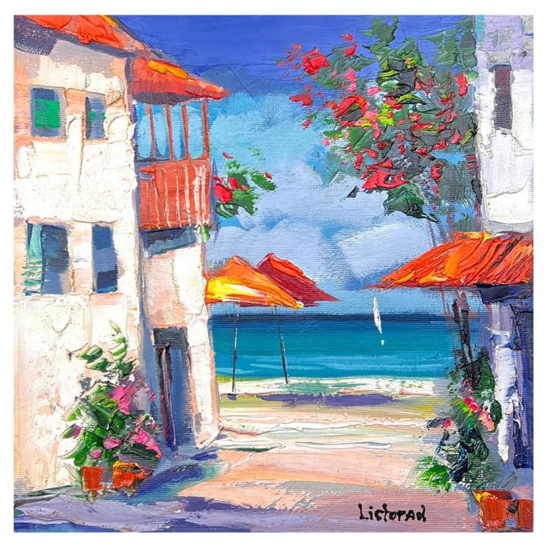 Natalya Listopad, Hand Signed Original Painting on Canvas with Letter of Authenticity.