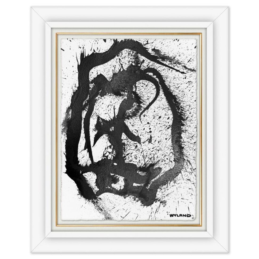 Wyland, "Untitled Abstract" Framed Original Painting on Paper, Hand Signed with Letter of: This is an original watercolor painting on paper by Wyland, hand signed by the artist. This piece comes custom framed. Includes Letter of Authenticity. Measures approximately 38.5" x 31" x (framed), 3