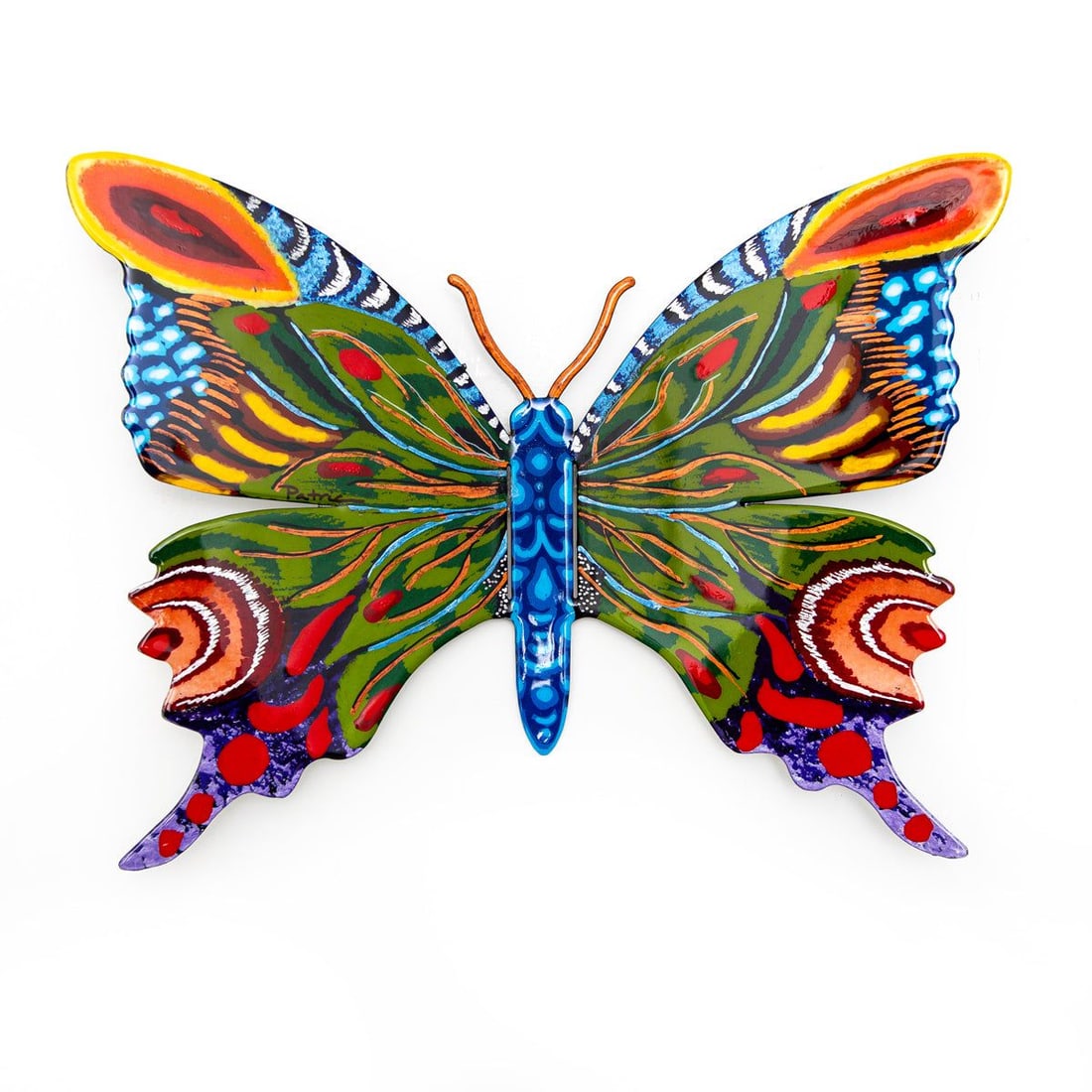 Patricia Govezensky- Original Painting on Cutout Steel "Butterfly ": Artist: Patricia Govezensky. Medium: Original Painting on Cutout Steel. Title: Butterfly . Size: 8.5" x 11.5". Signature: Hand Signed by the artist. Certificate of Authenticity: From the publisher. Re