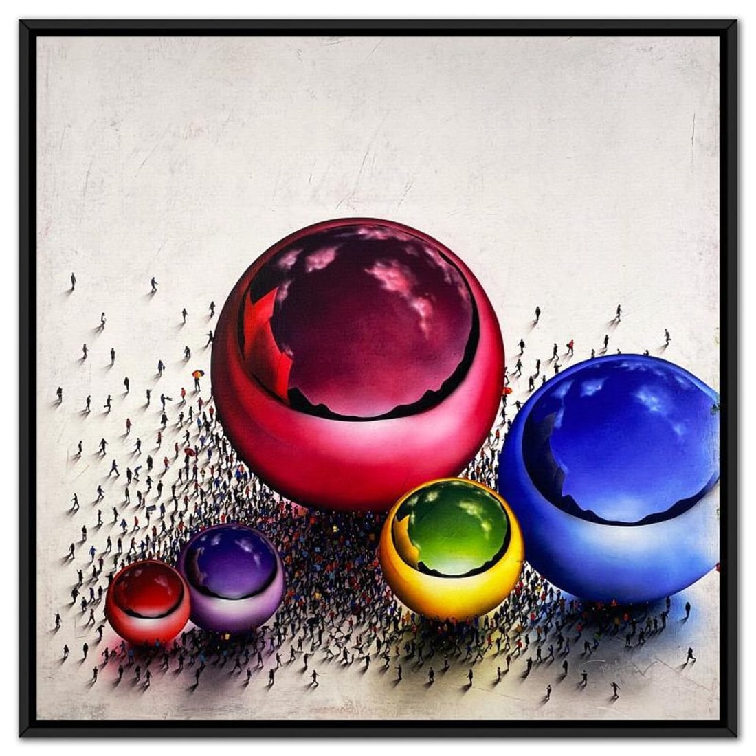 Craig Alan, "Populus: Altered Reality" Framed, Hand Signed Limited Edition Canvas with Letter of (1 of 1)
