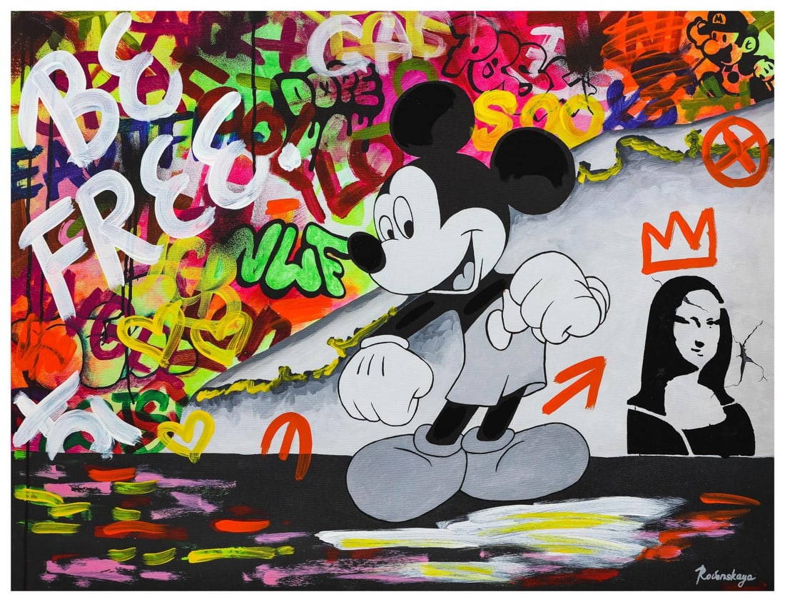 Nastya Rovenskaya- Mixed Media "Dancing in the City"
