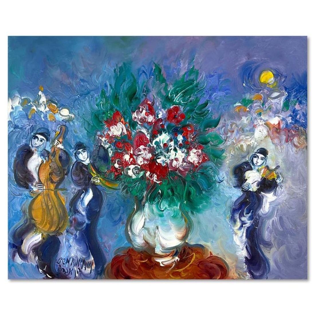 Ben Avram, Original Oil Painting on Canvas, Hand Signed with Letter of Authenticity.: This is an original oil painting on stretched canvas by Ben Avram, hand signed by the artist. Includes Letter of Authenticity. Measures approx. 24" x 20" (image).